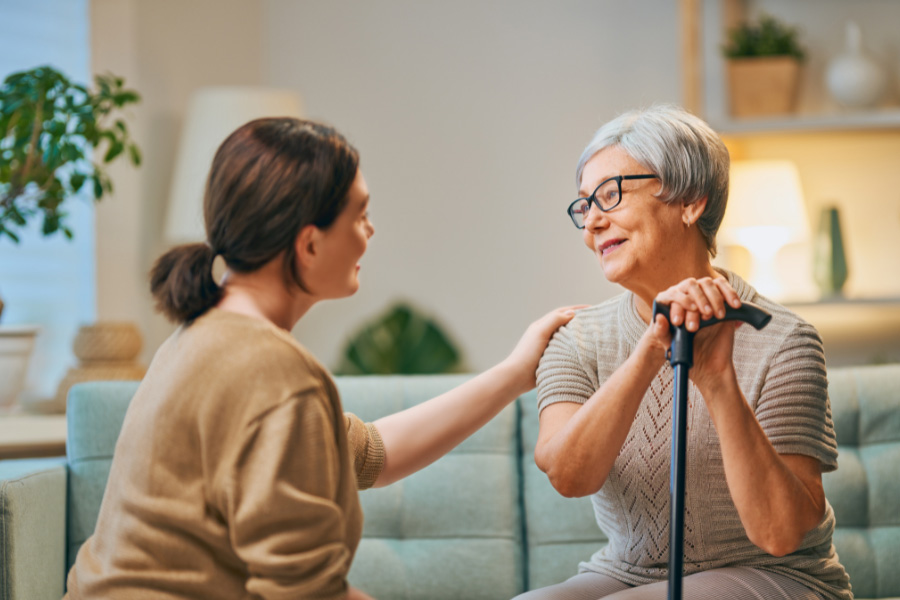 elderly feeling comfort