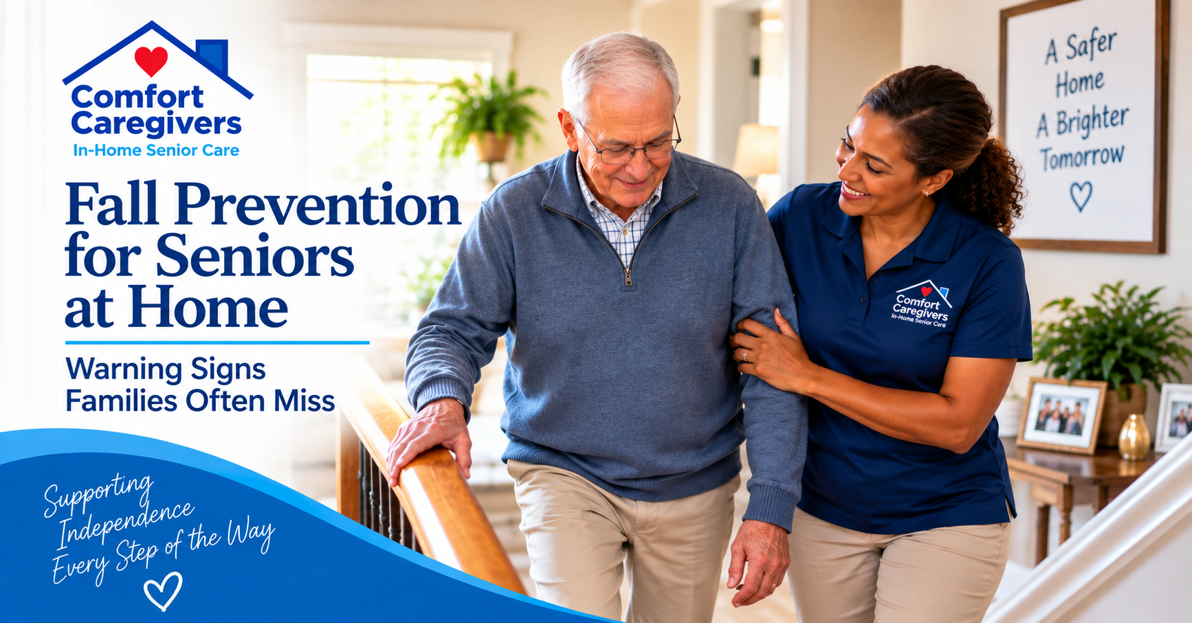 Fall prevention for seniors at home with caregiver assistance