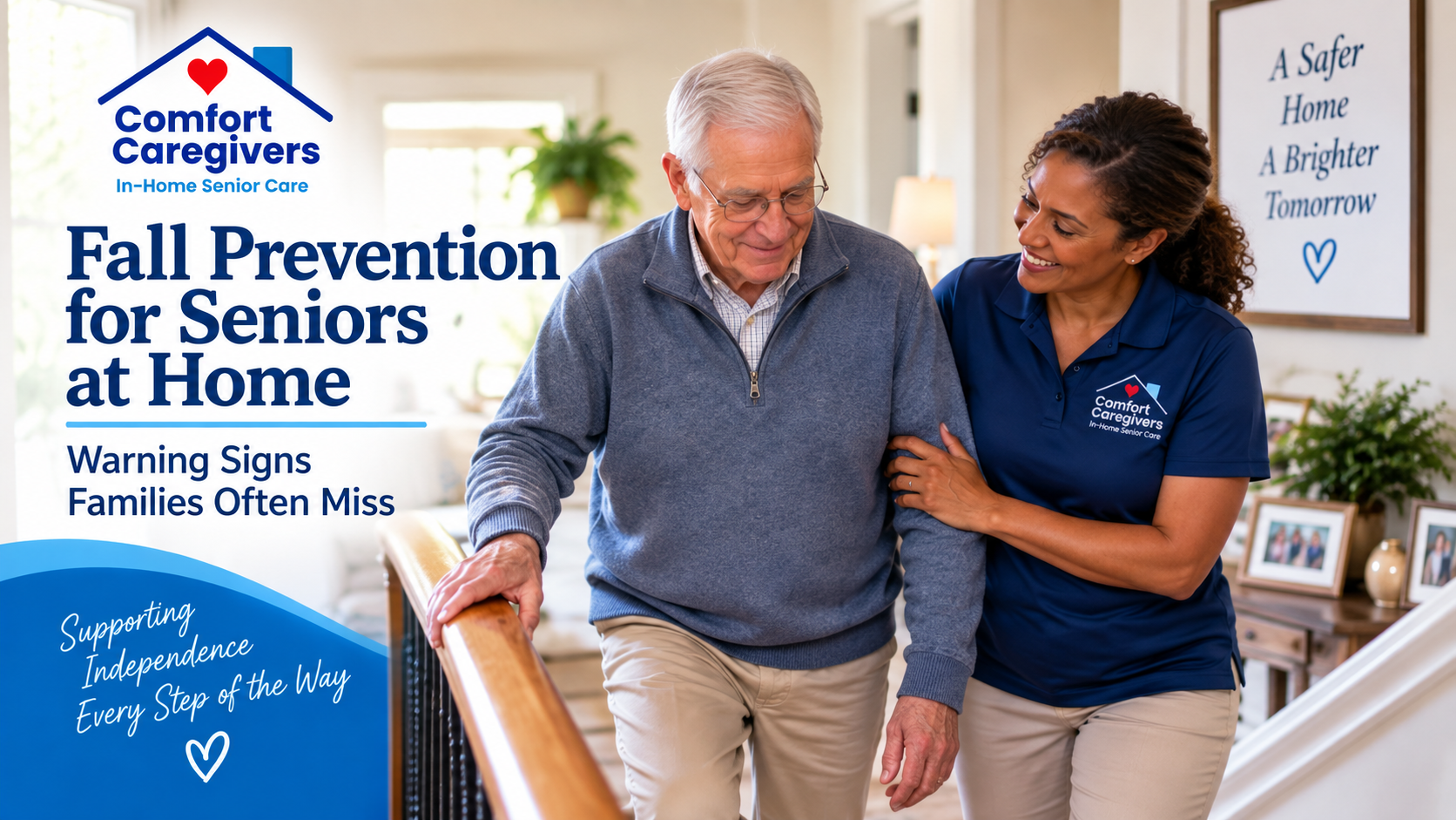 Fall prevention for seniors at home with caregiver assistance